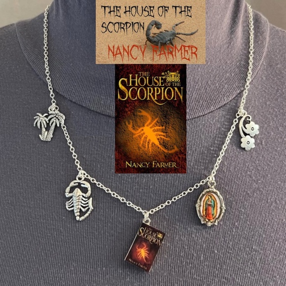 House of the Scorpion by Nancy Farmer Handmade Literature Necklace, Book Cover - Picture 1 of 16